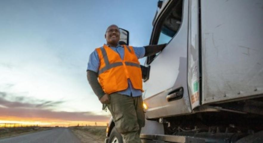 Truck and Truck Driver PIcture