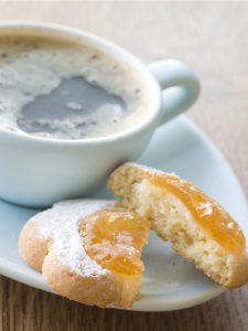 Plate of Margherite Biscuit with Espresso